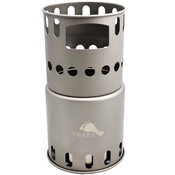 Réchaud multi combustible TOAKS TITANIUM BACKPACKING WOOD BURNING STOVE