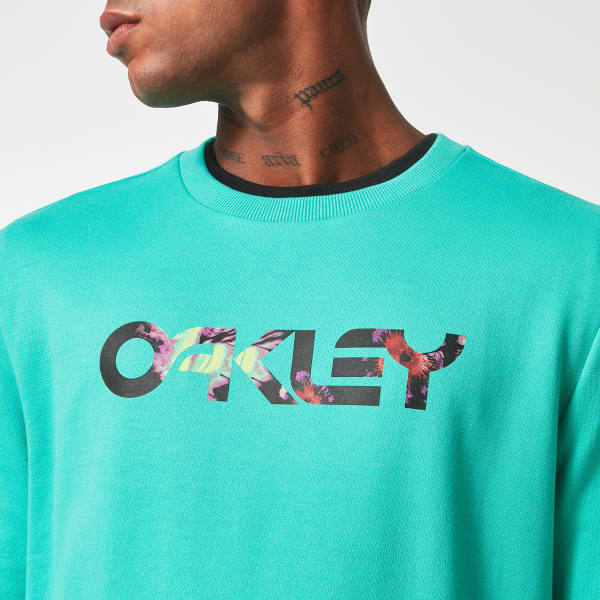 Sweatshirt OAKLEY FLORAL SPLASH B1B CREW MINT GREEN