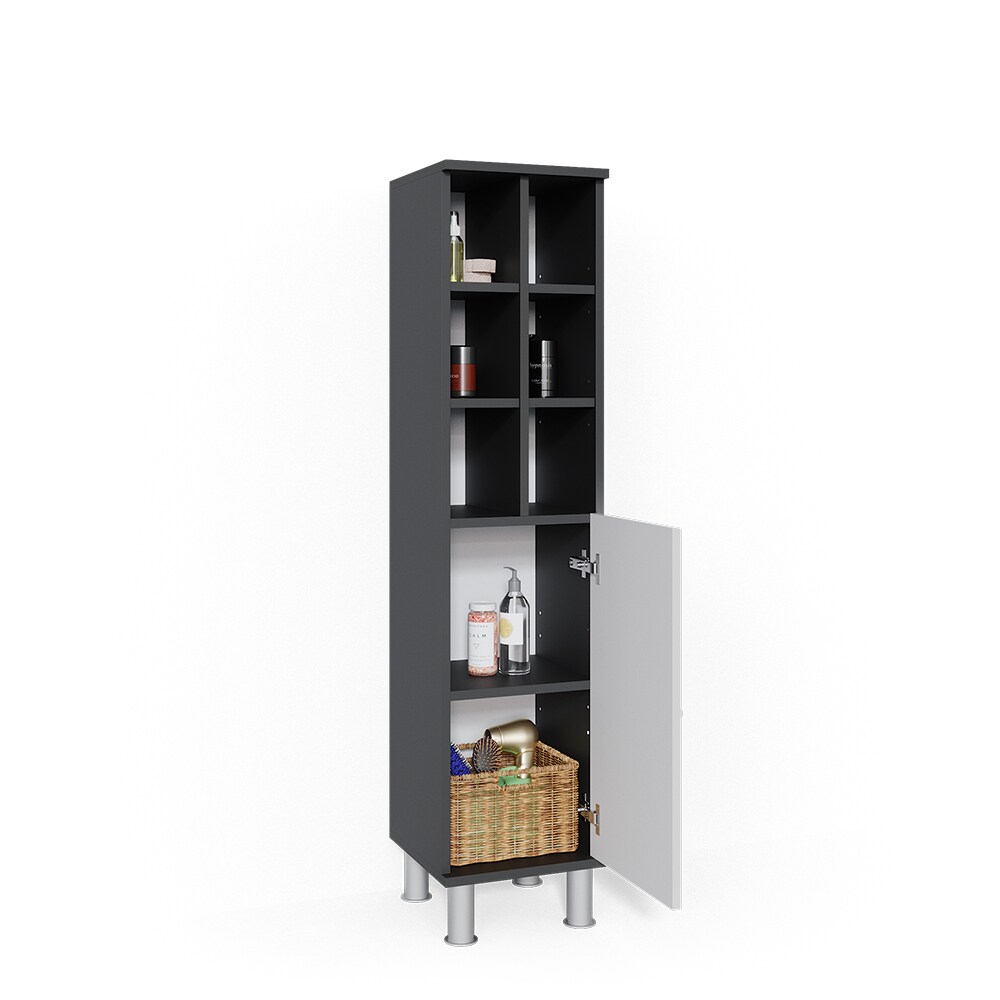 Vicco Badschrank Fynn Midischrank 8 Fächer Hochschrank Badezimmerschrank Bad