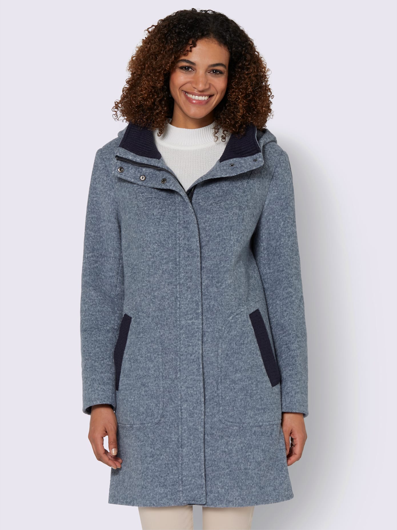 Manteau court ultra-doux et chaud