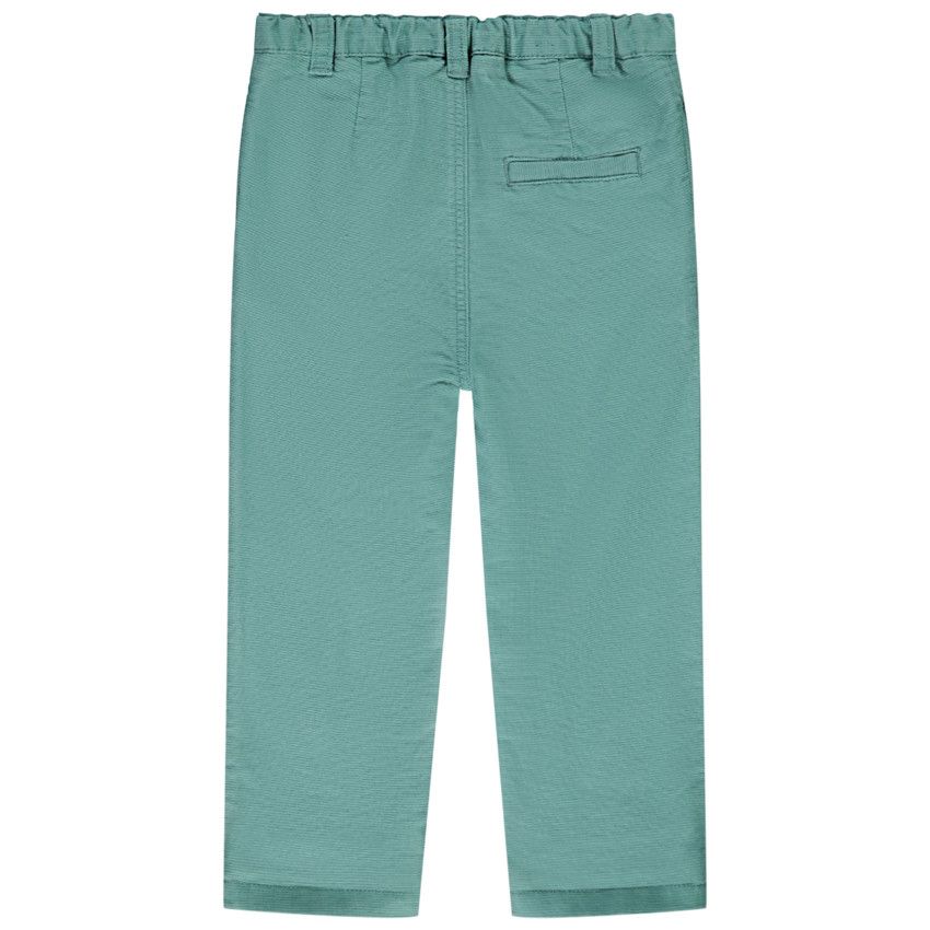Pantalon de cérémonie en coton fantaisie uni pour bébé garçon - Kaki