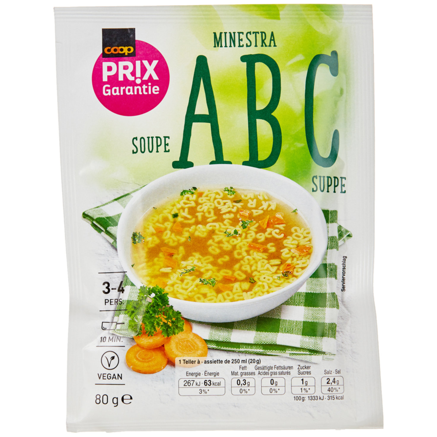 Prix Garantie Suppe ABC