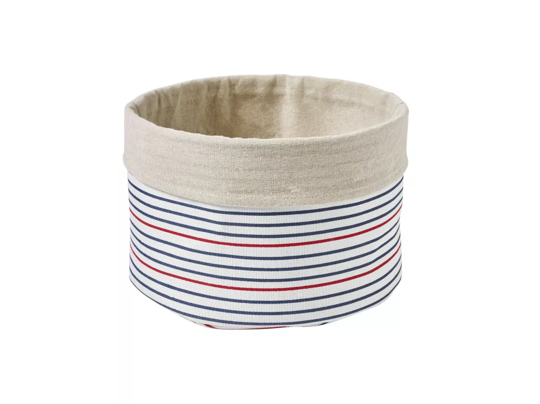 Lot de 2 paniers de rangement à rayures en polycoton MAGELLAN