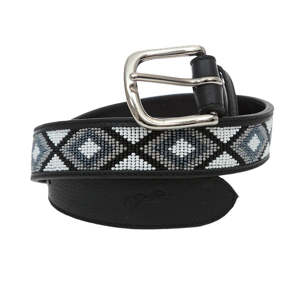 Pénélope PEARL - Ceinture Femme noir/blanc