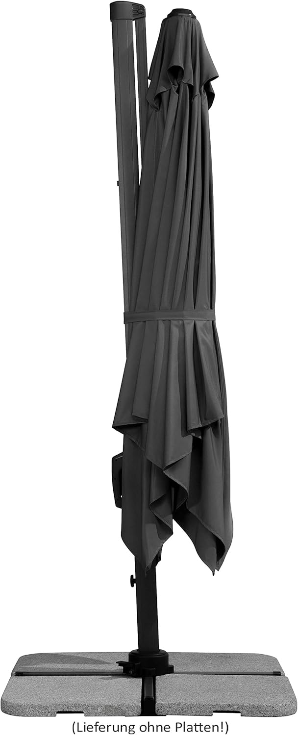 Schneider Sonnenschirm RHODOS TWIST ca. 300 x 300 cm anthrazit, Anthracite
