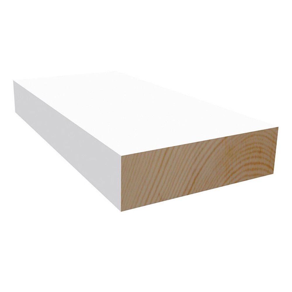 GLATTKANTLIST MOELVEN 15X120X4400MM HVIT