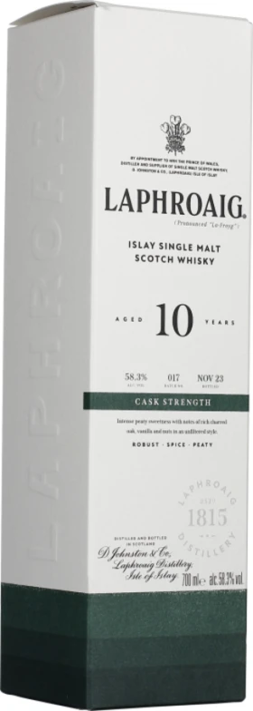 LAPHROAIG 10 YEARS CASK STRENGTH 2023 BATCH 17 70CL