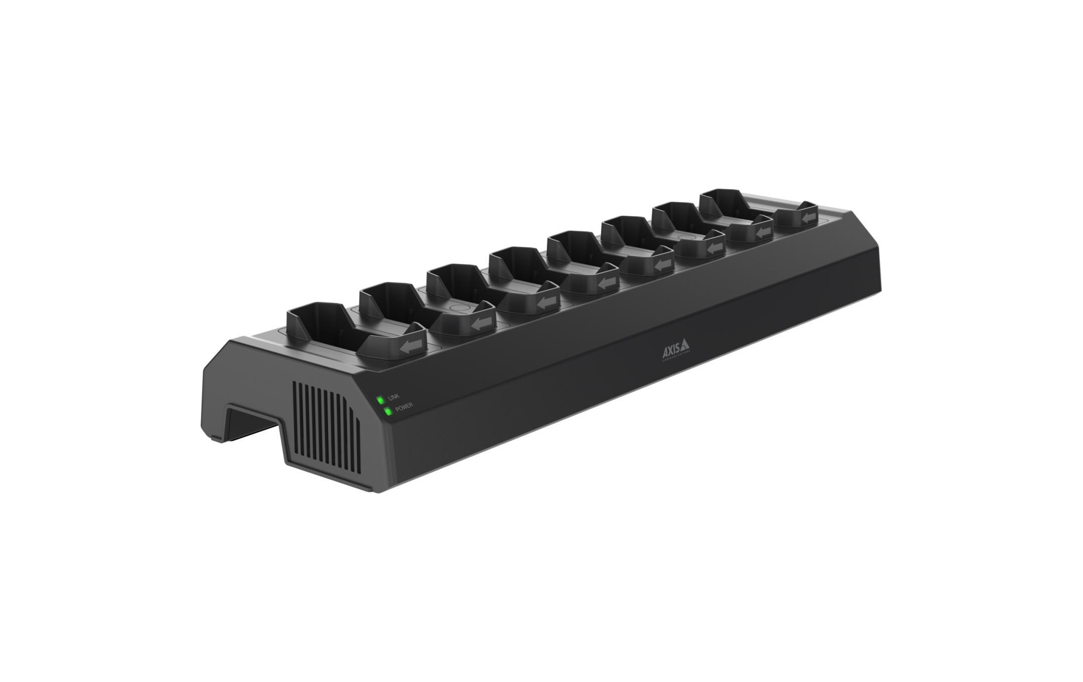 Ladestation W701 Mk II Docking 8 Steckplätze<br>Dockingstation mit 8 Einschüben für Bodycams von Axis