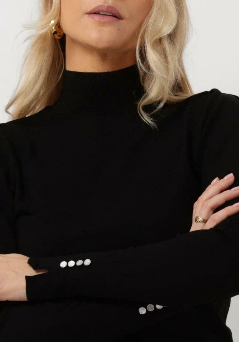 JANSEN AMSTERDAM zwarte jansen amsterdam coltrui fn187 fine knit turtle neck long sleeves