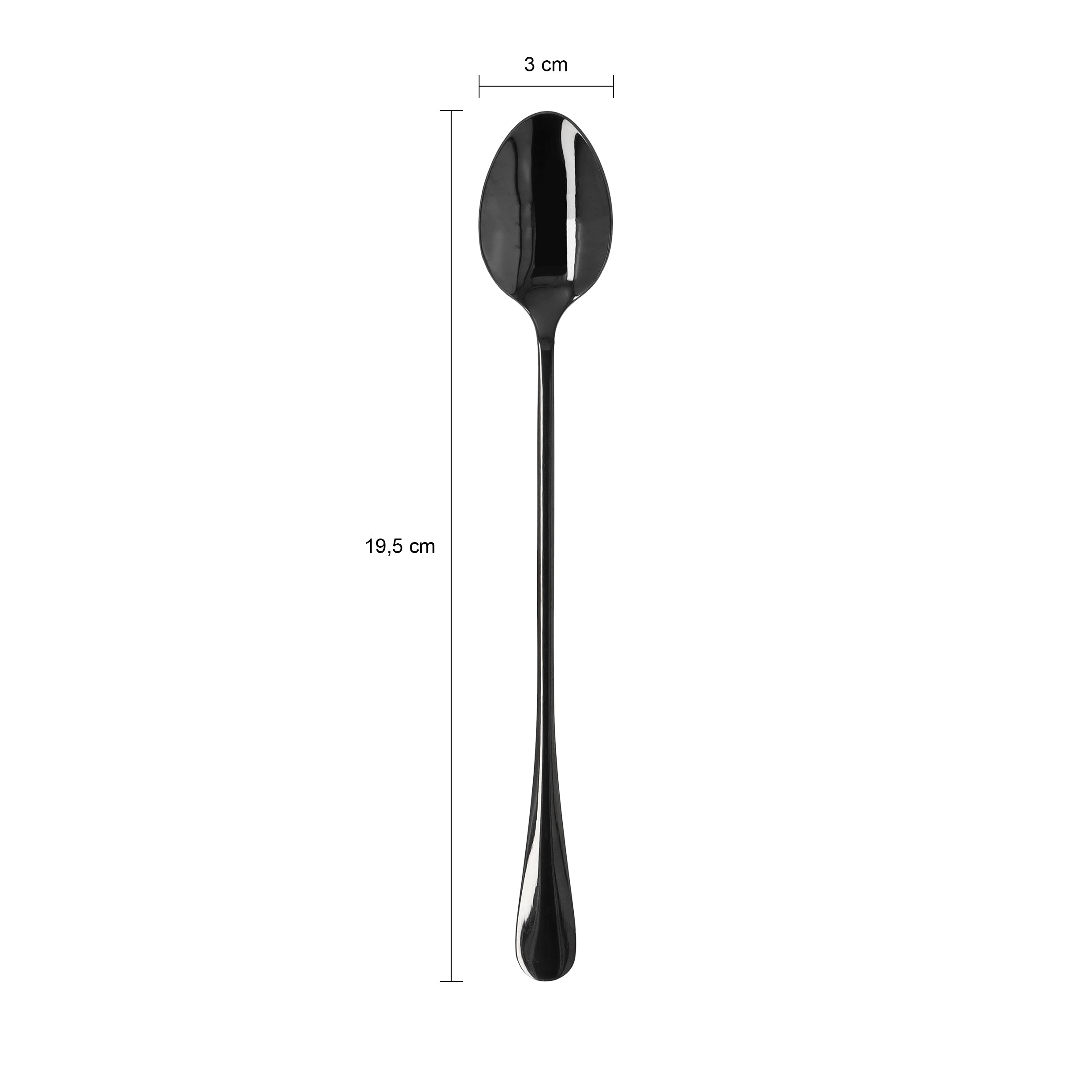 Krumble Latte Macchiato lepels set van 4 - Zwart