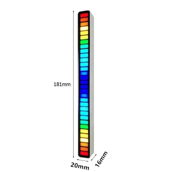 Mini RGB-lys som spiller i takt med musikken