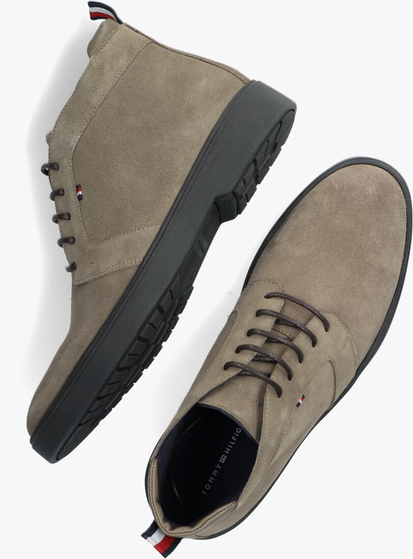 TOMMY HILFIGER taupe tommy hilfiger veterboots classic hilfiger suede lace boot