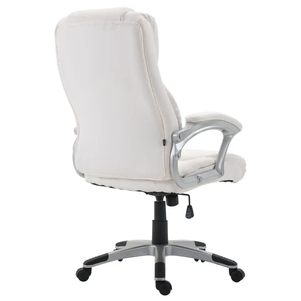 CLP Bureaustoel Texas V2 grijs Frame - Kunstleer - wit