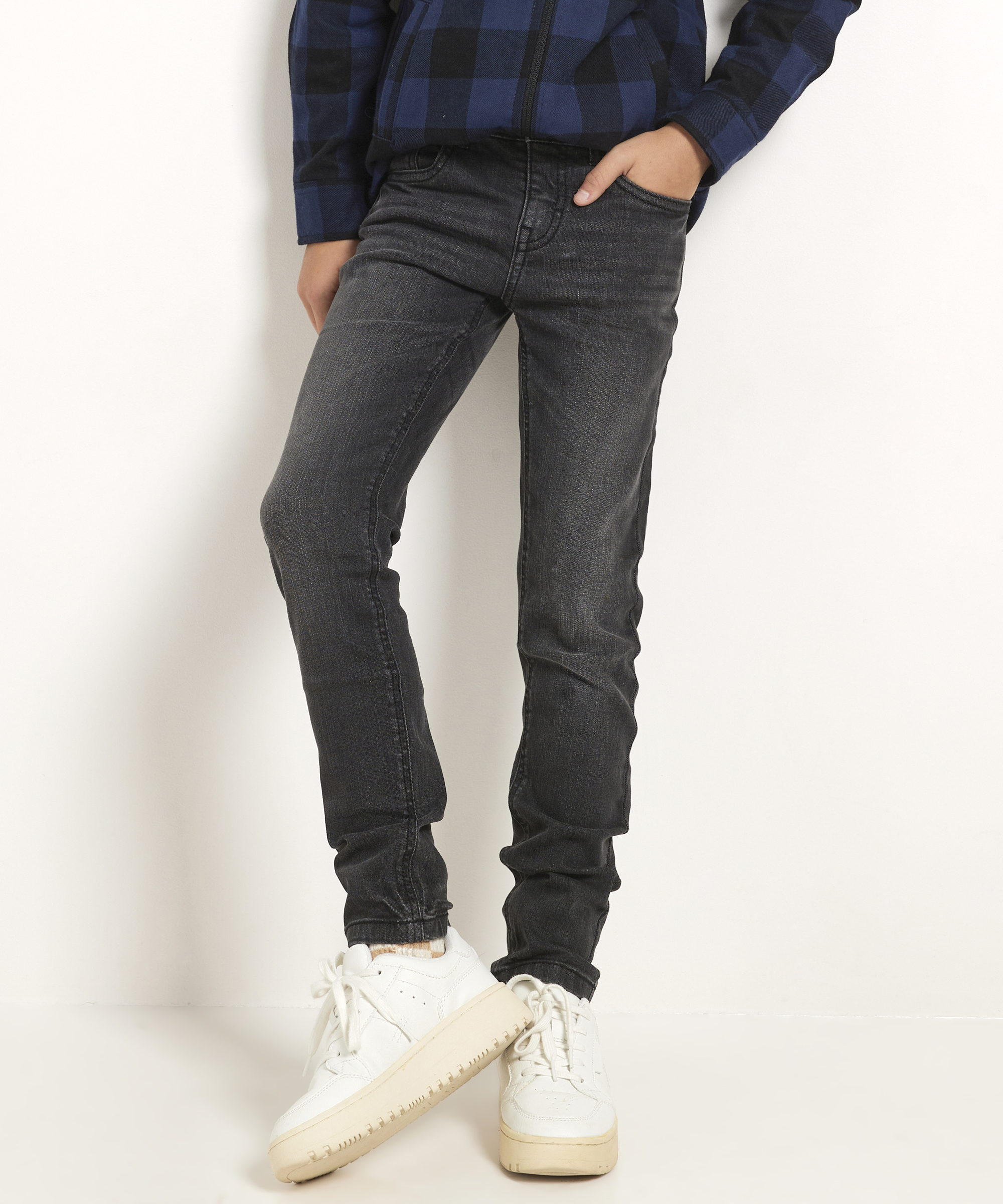 skinny fit stretch jeans - zwart