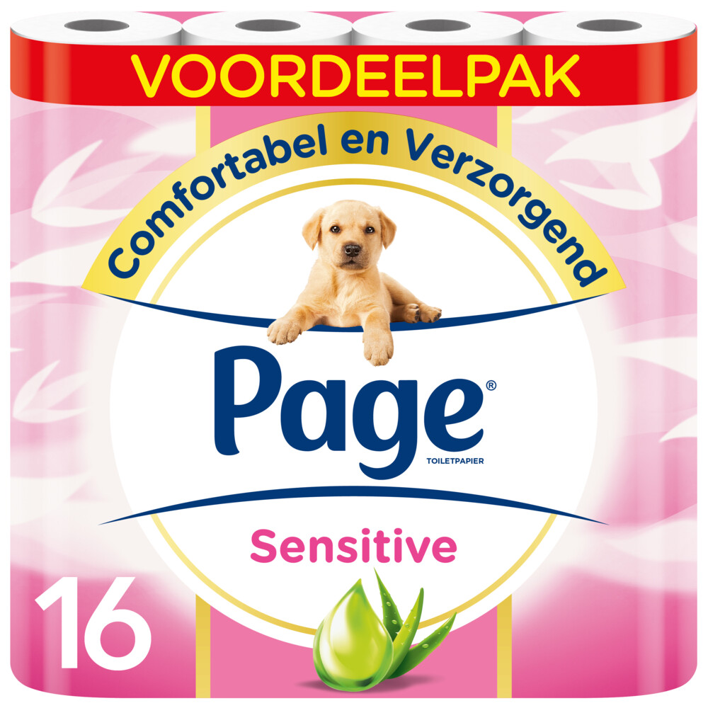 Page Toiletpapier Sensitive Aloe Vera 3-laags16 stuks