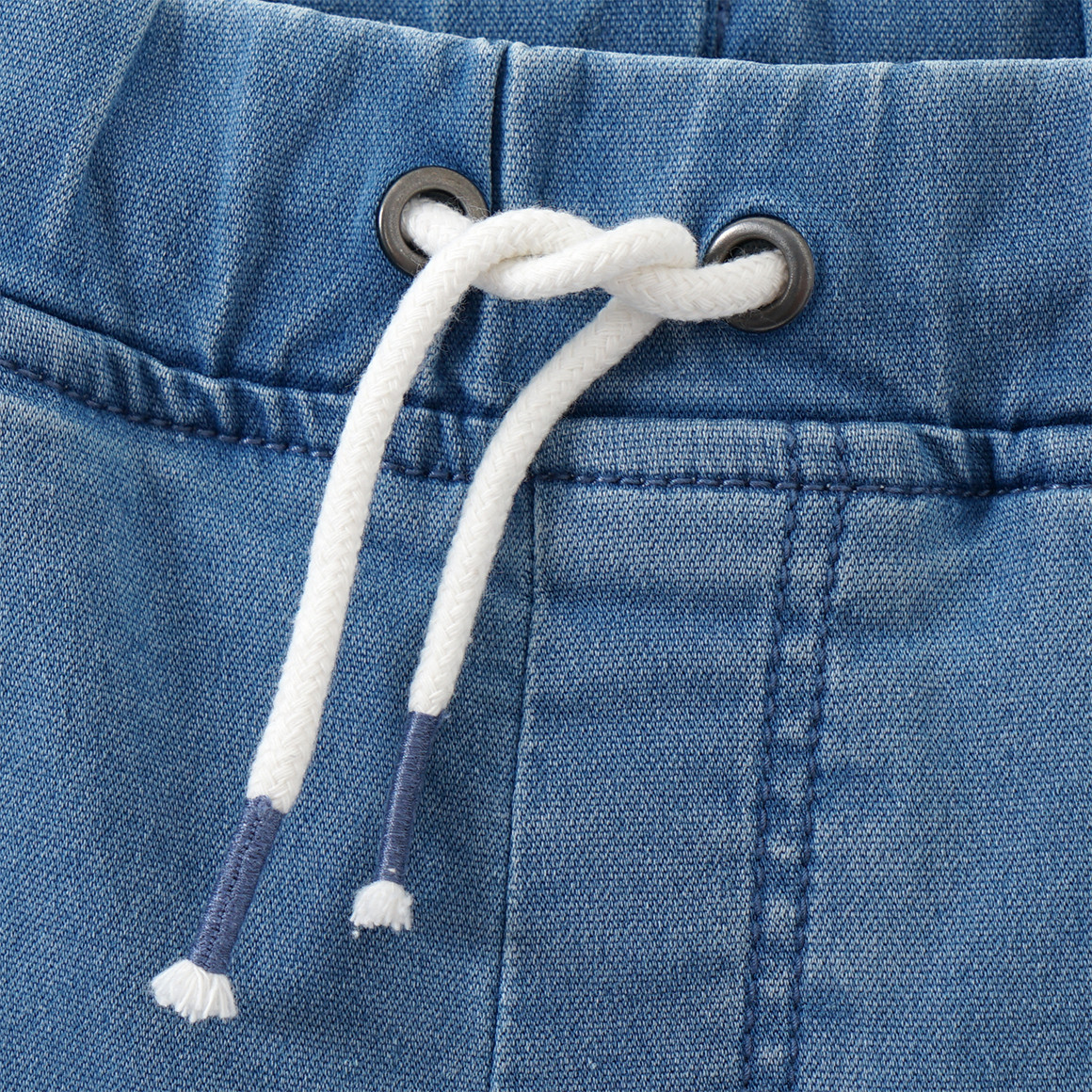 Topolino Jungen Jeansshorts mit Tunnelzug hellblau
