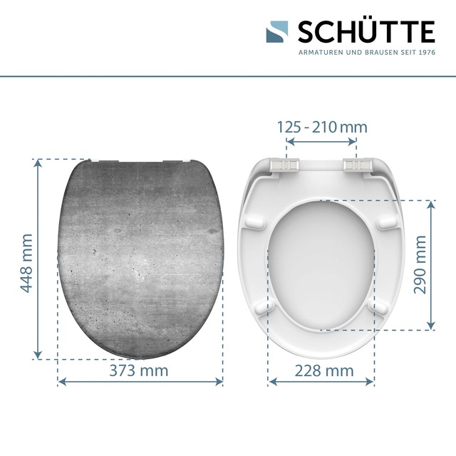 Schütte WC-Sitz »Industrial Grey« Duroplast, mit Absenkautomatik