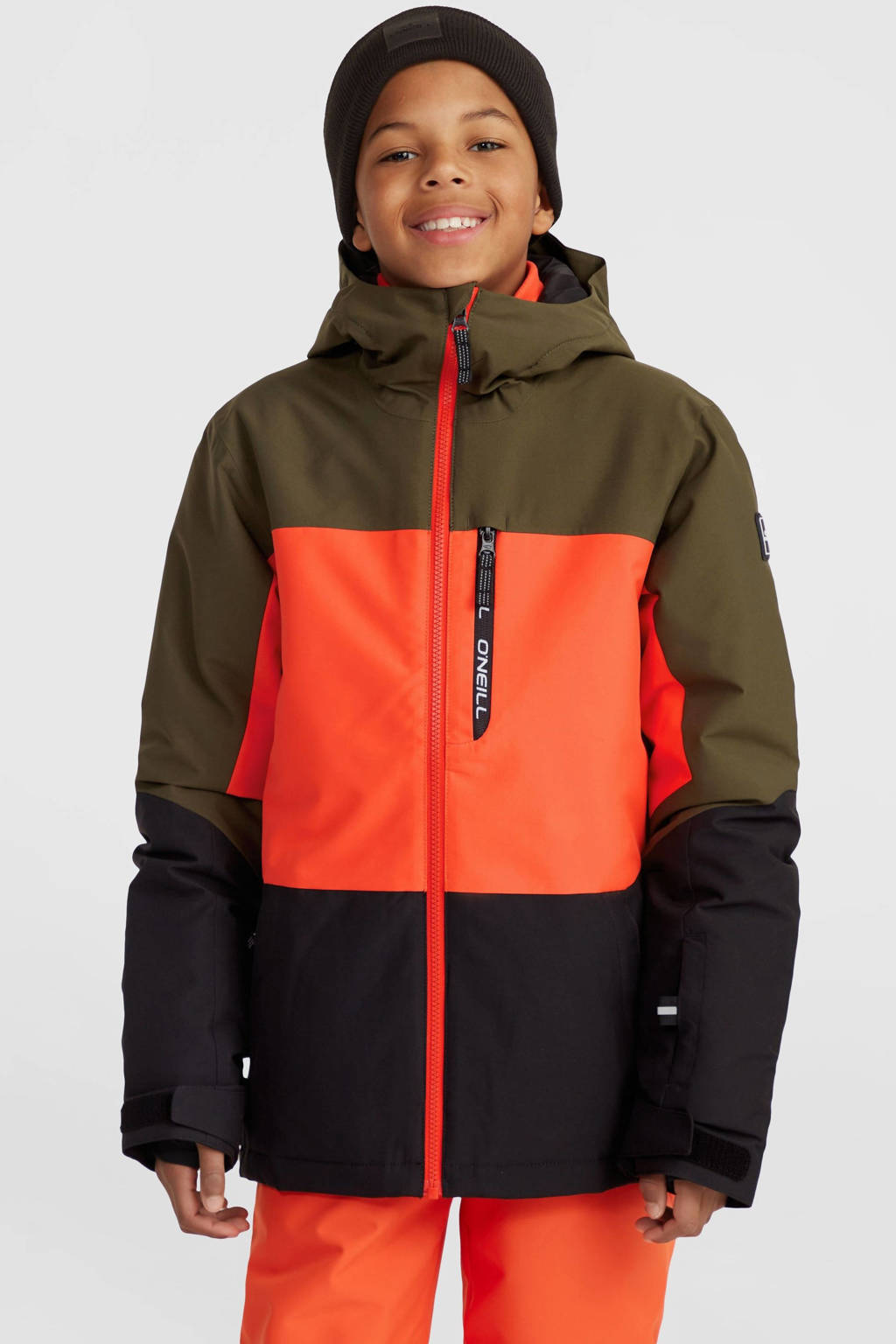 O'Neill ski-jack CARBONITE oranje/donkergroen/zwart