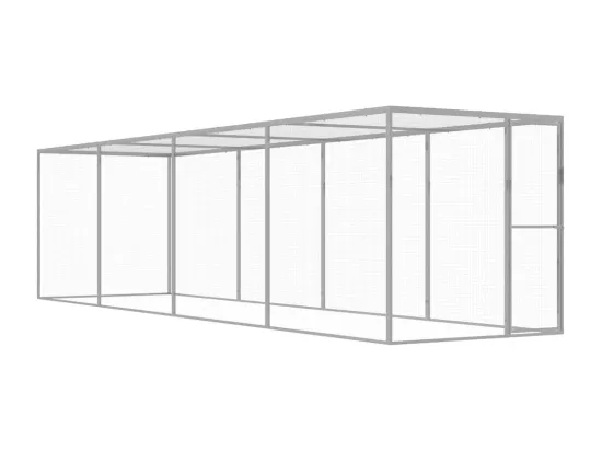 Cage pour chat 6x1,5x1,5 m Acier galvanisé