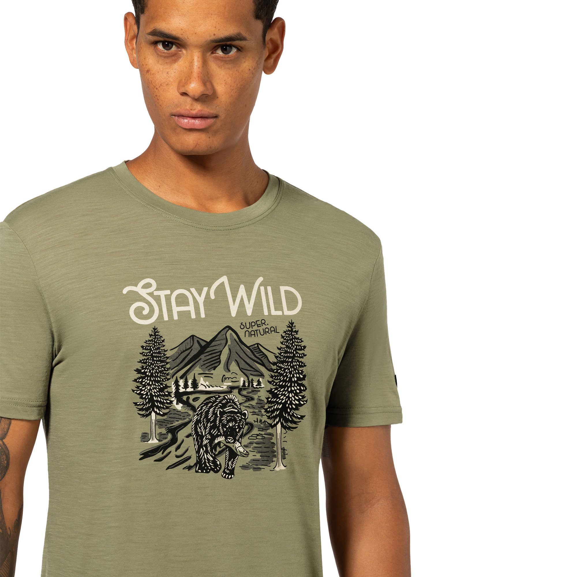 super.natural Better A Fish Than Me T-Shirt Herren aloe