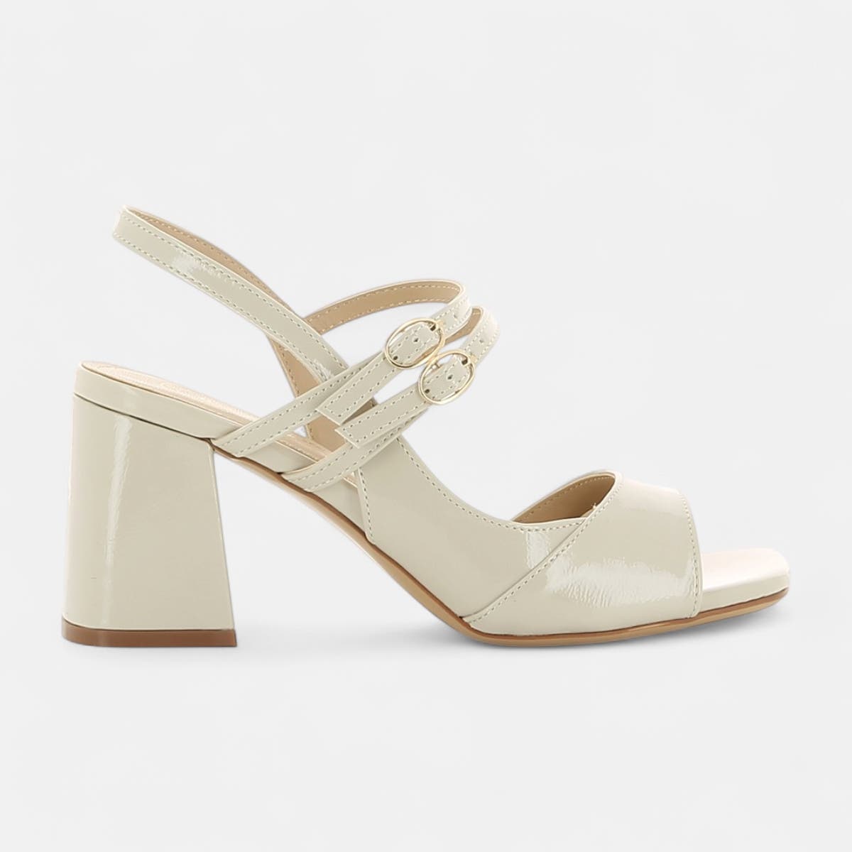 Nu-pieds à talon Femme beige