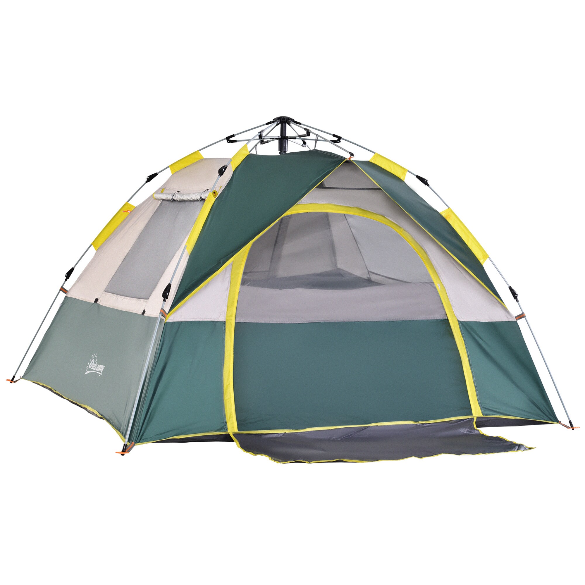 Outsunny Campingzelt für 3-4 Personen olivegrün 205 x 195 x 135 cm (LxBxH)