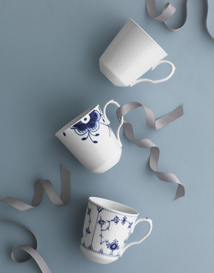 Royal Copenhagen Gifts With History Cup 38cl 3PCS Blå, hvid