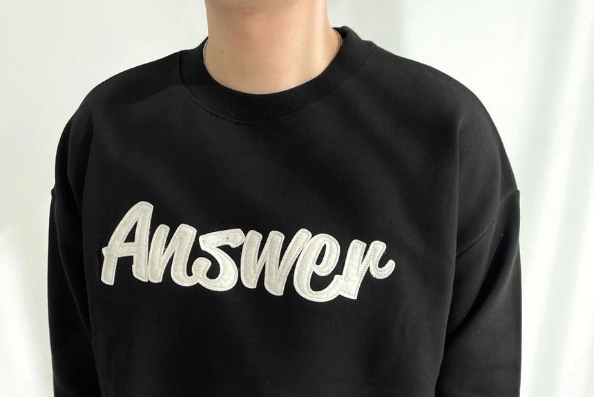 SeoulPop - Sweatshirt met losse pasvorm en letters
