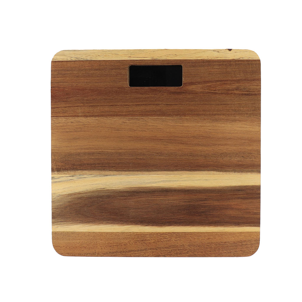 Pèse personne électronique acacia 30x2x30cm