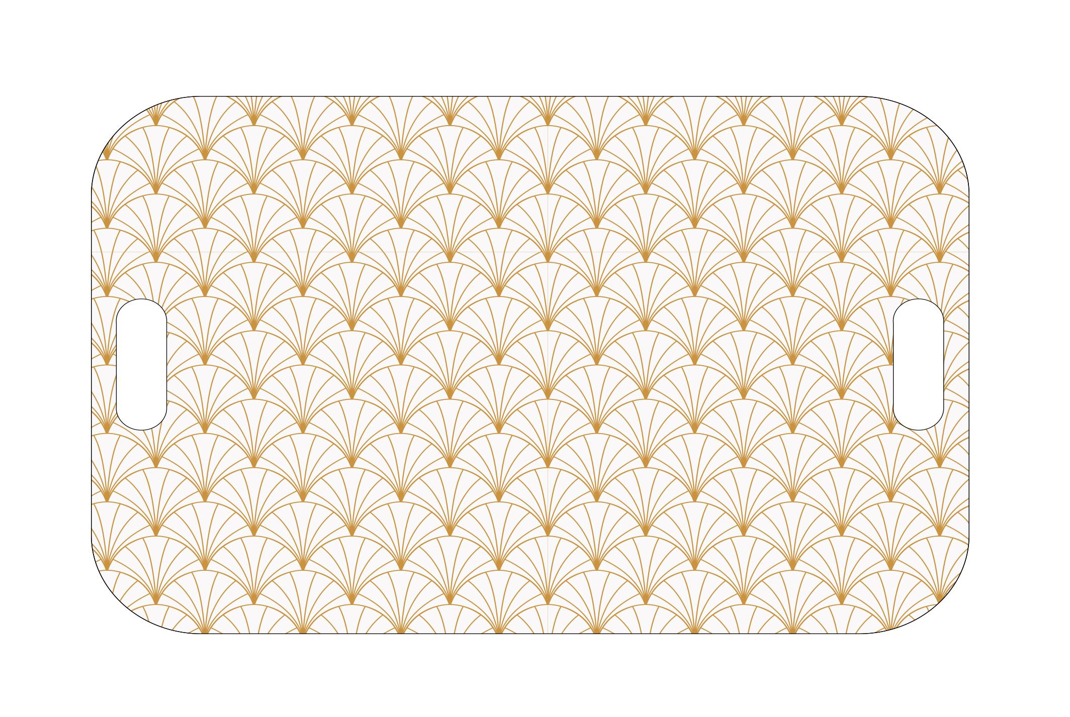 PLATEAU MELAMINE SHELL 43X26.5CM