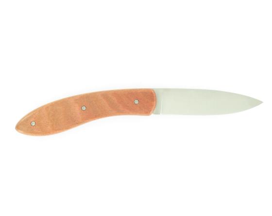 Galet Pink Ivory - intercalaires noirs Couteau de poche par Renoux