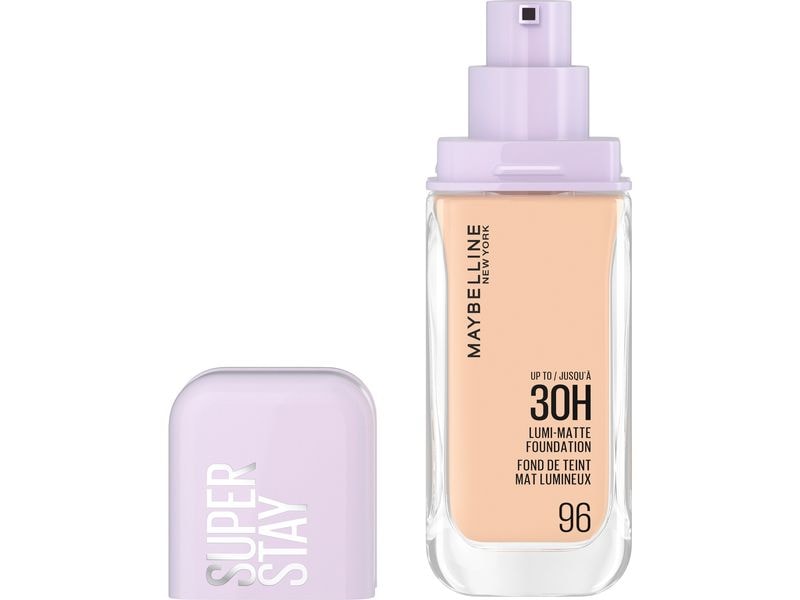 Maybelline Super Stay Lumi Matte Foundation 96 Nude Langanhaltendes Make-up mit bis zu 30 Stunden Halt