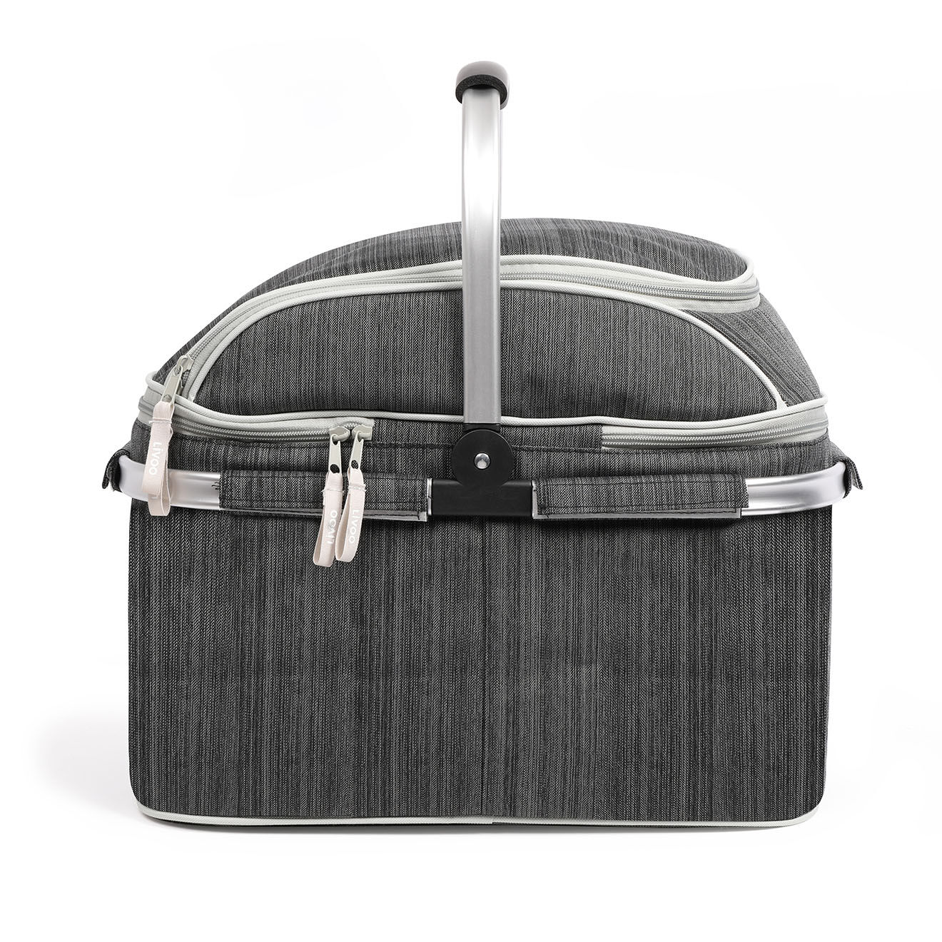 Livoo Panier pique-nique 4 personnes avec accessoires gris