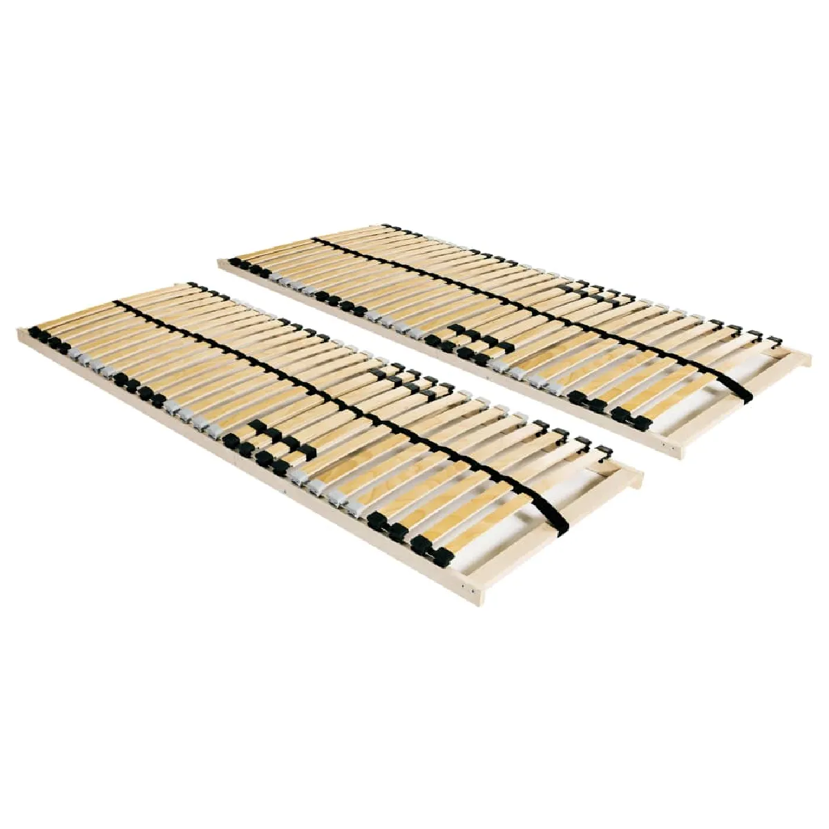 VIDAXL Sommiers à lattes 2 pcs 80x200 cm