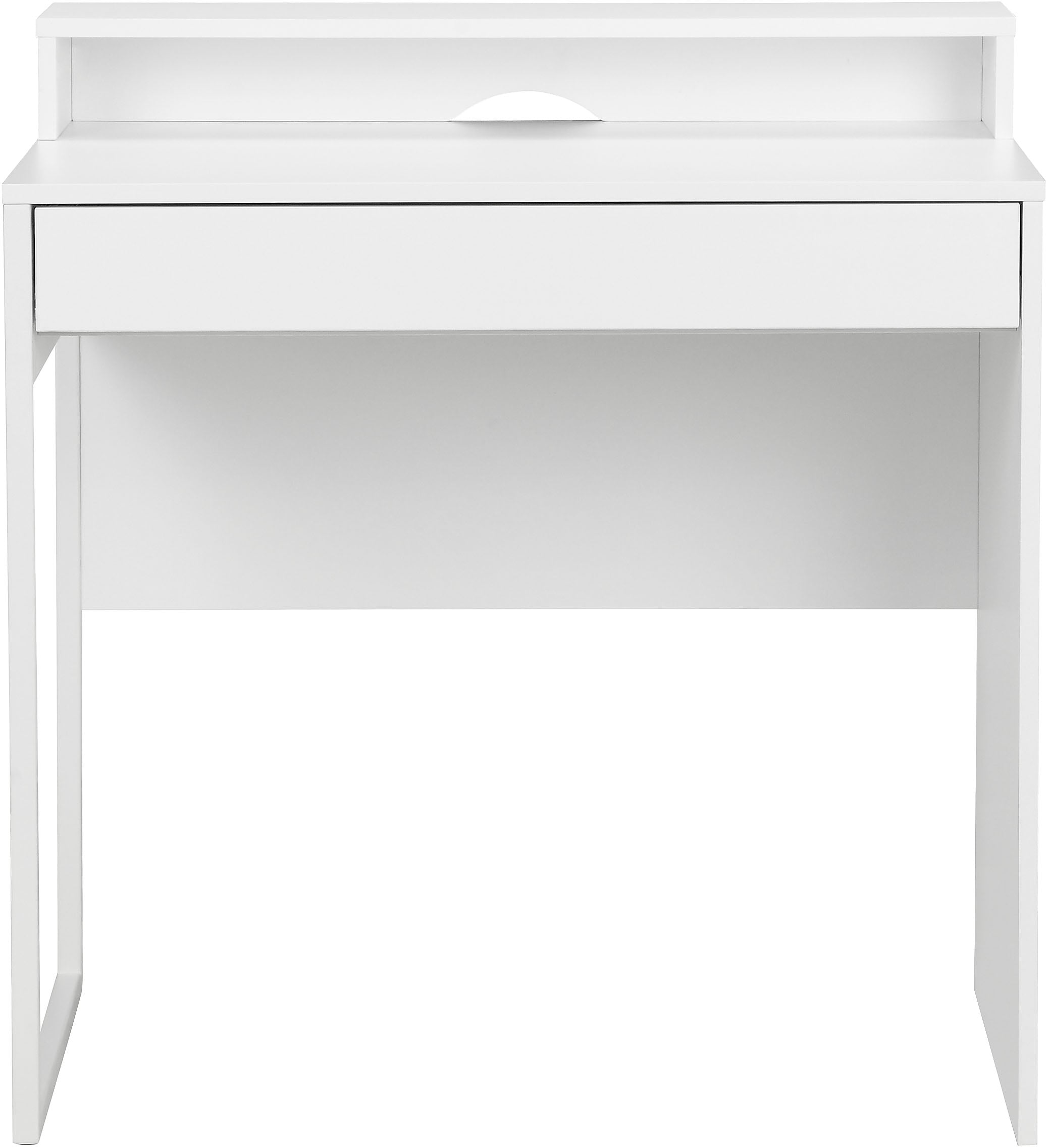PLACES OF STYLE Schreibtisch »Moid, Computertisch in modernem Design« Breite 80 cm, mit Schublade, Kabeldurchlass & Metallkufe