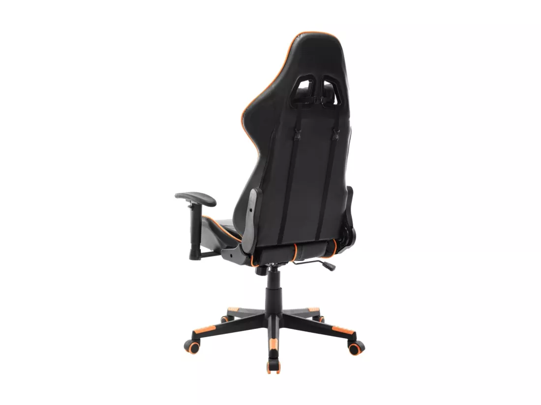 Chaise de jeu Noir et orange Cuir artificiel