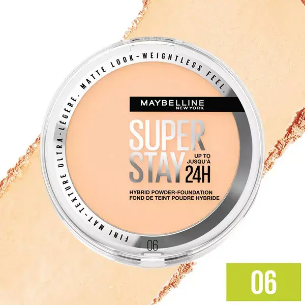 Base em Pó Híbrida Superstay 24h da Maybelline New York, nº 06, 9g