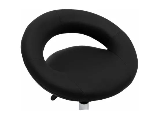 Chaise fauteuil siège de cuir noire 46 x 43 x 66 cm 02_0024079