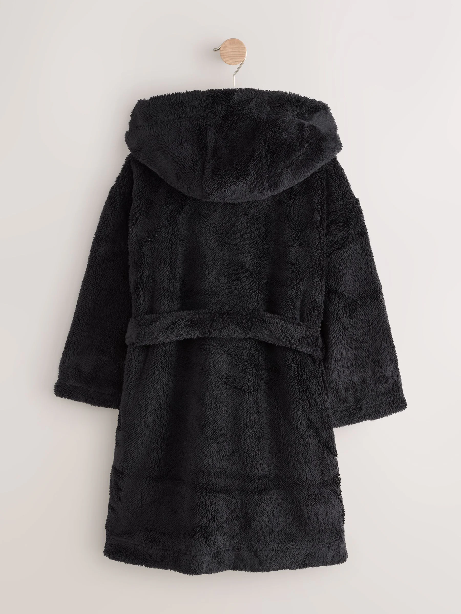 Zwart - Fleece badjas (1,5-16jr)