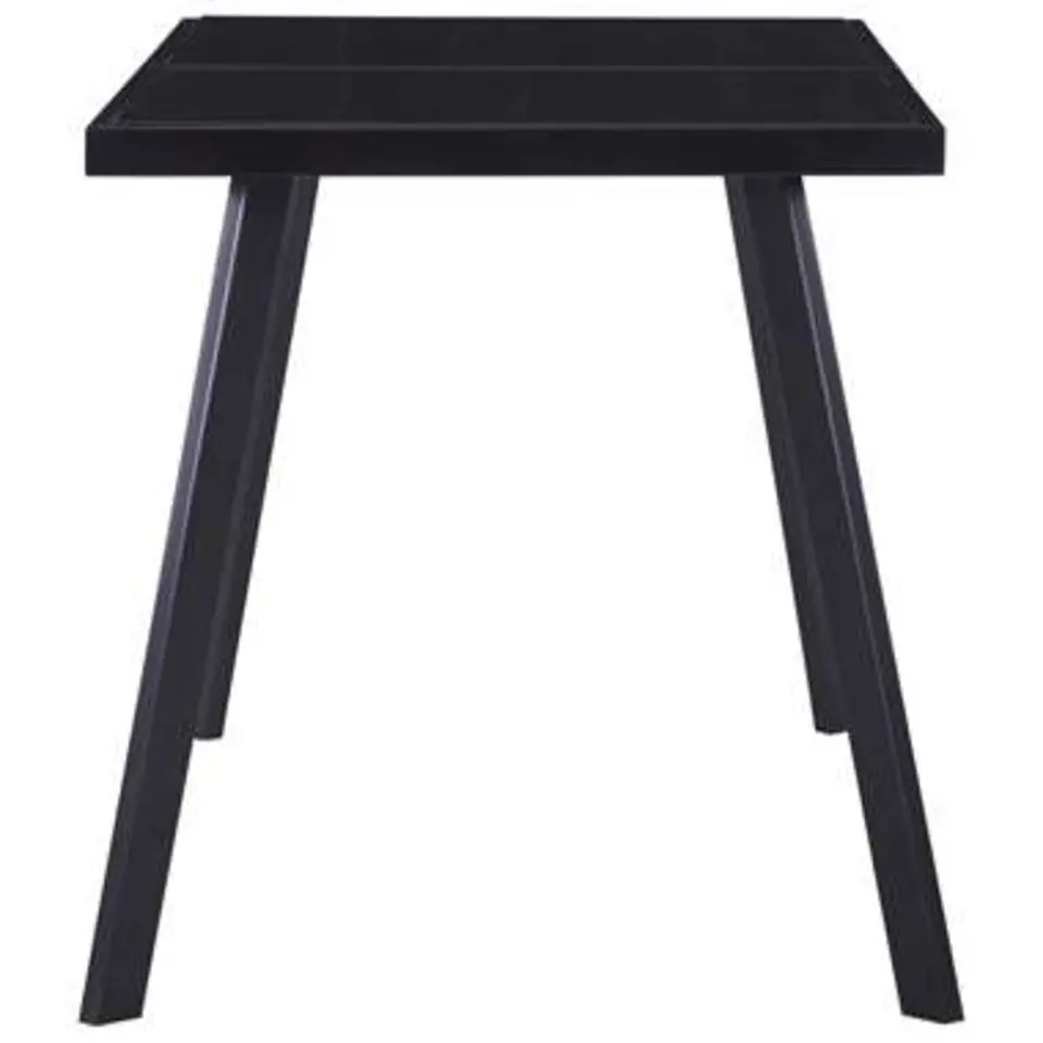 vidaXL - Eettafel - Zwart - Glas - 140 x 70 x 75 cm