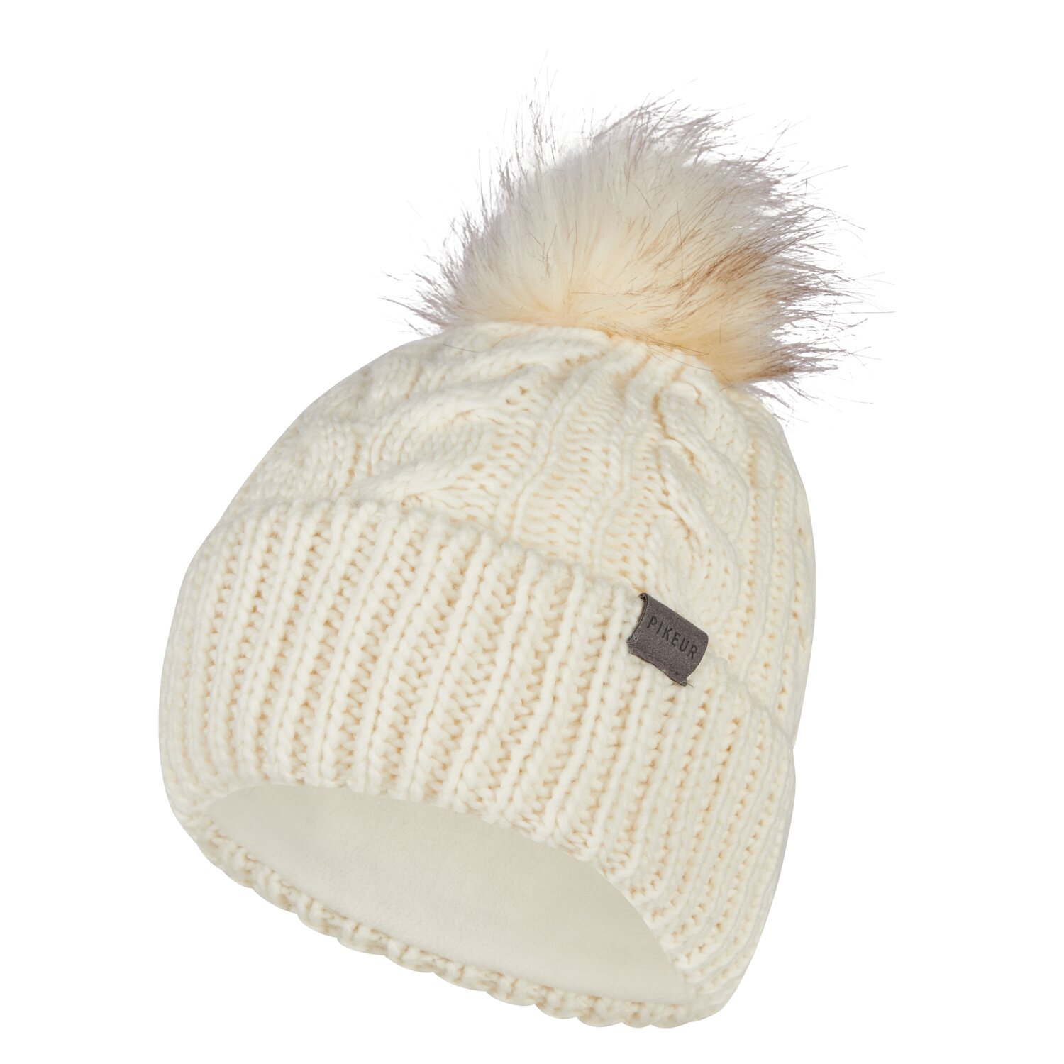 PIKEUR Sports Collection Beanie Plait  - wool white