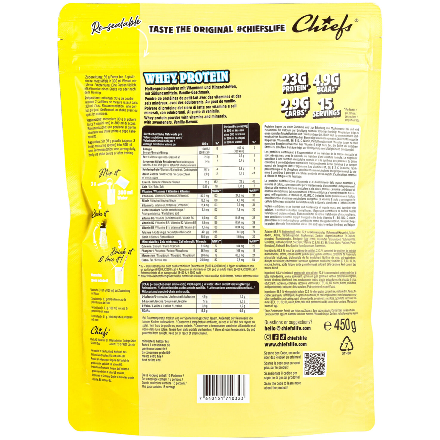 Chiefs Whey Valley Vanille