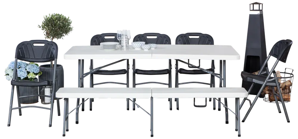 Foldebord 180 x 75 cm kunststof