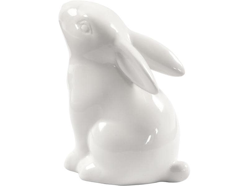 Creativ Company Aufsteller 12 Stück, Weiss Hase zum Aufstellen