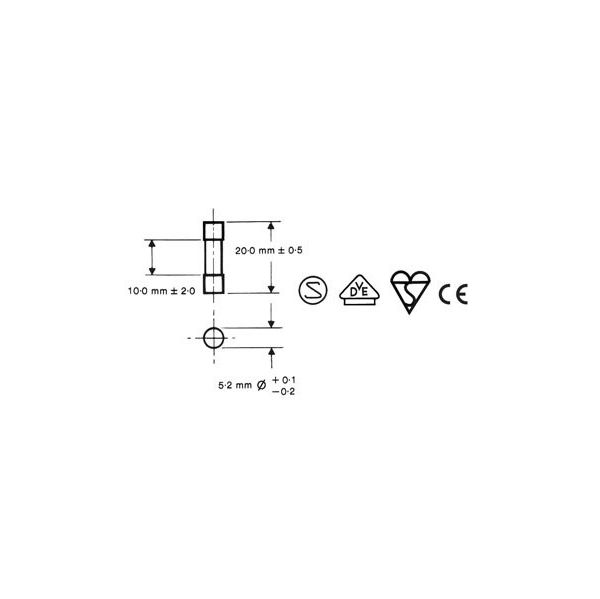 Velleman Fusível 5X20 Fusão Lenta 20A (10X) - FU20N