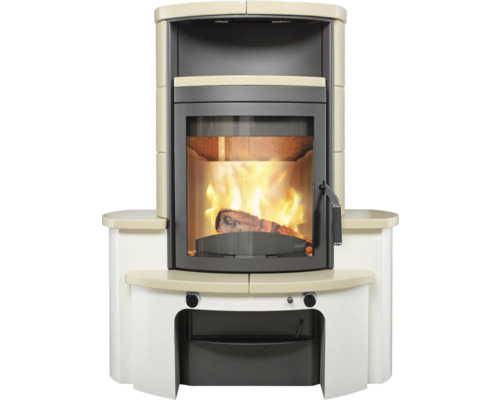 Hark Avenso GT ECOplus keramische haardset, crème, 6 kW