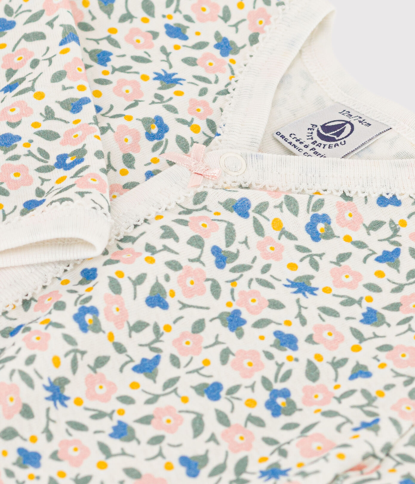 Dors-bien sans pieds fleurs en coton