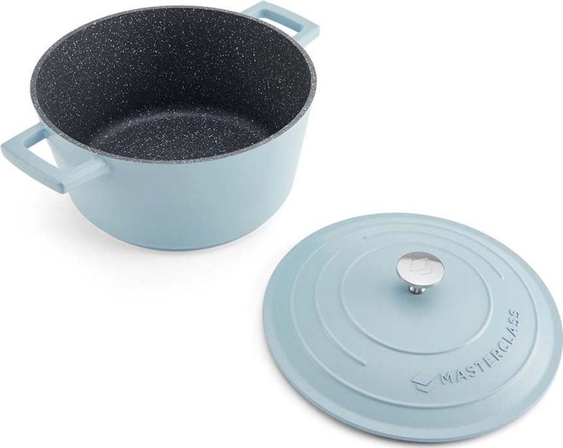 Braadpan, 24cm - 4 L - Licht Blauw - Lichtgewicht - Levenslange garantie - Geschikt voor inductie - MasterClass