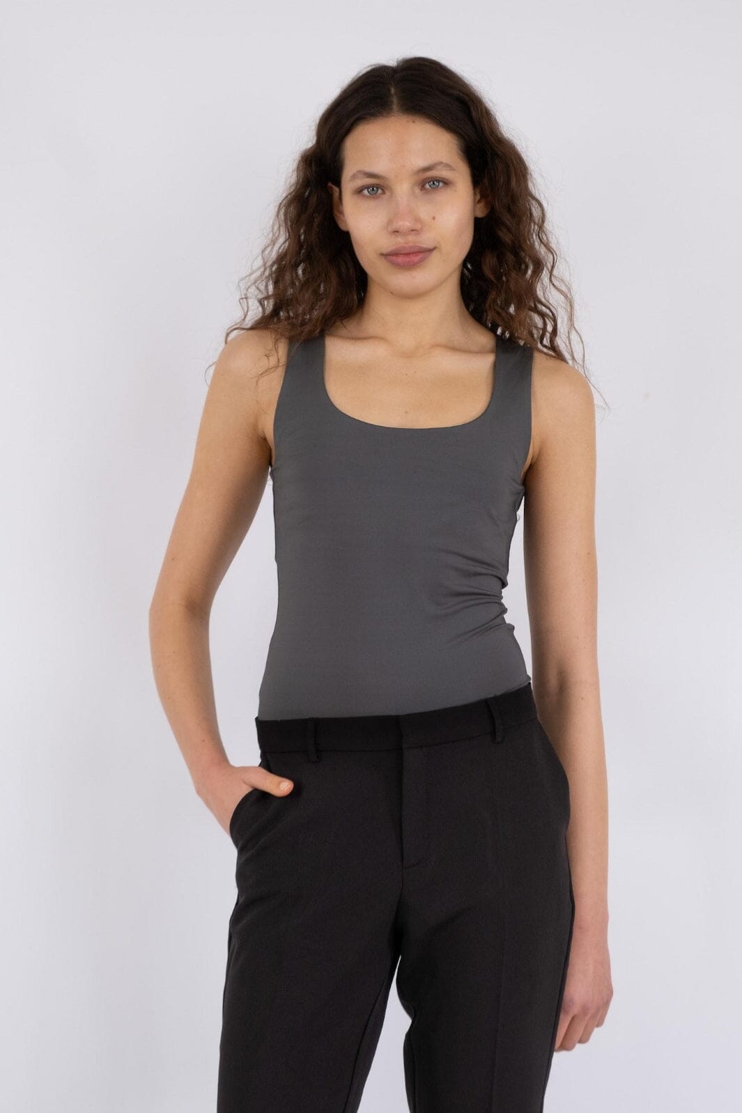 Neo Noir Sophia Jersey Top antracit