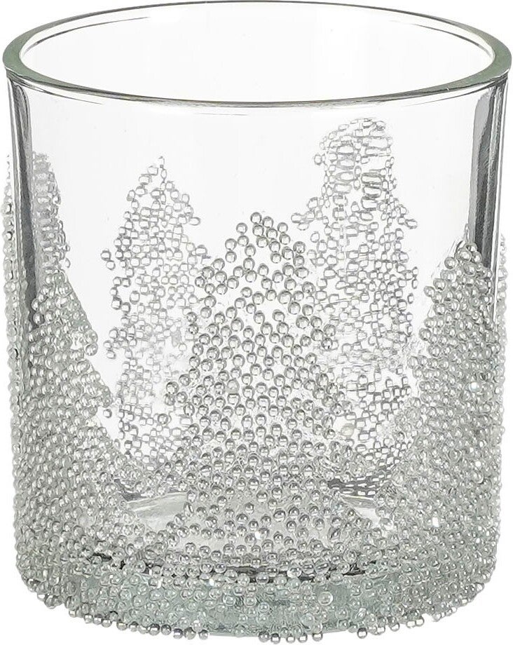 House of Seasons waxinelichthouder Maverick zilver D 7 H 8 cm